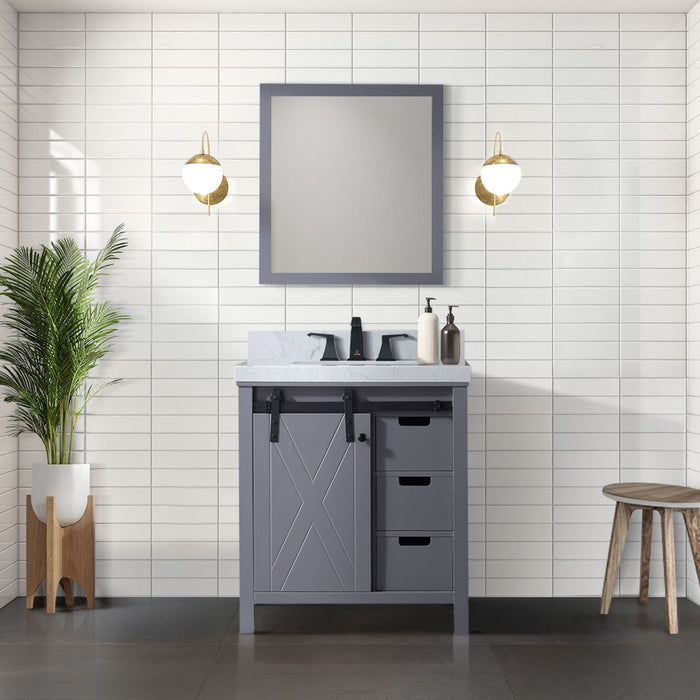 Dark Grey Bath Vanity 30 in. W x 22 in. D, and 28 in. Mirror