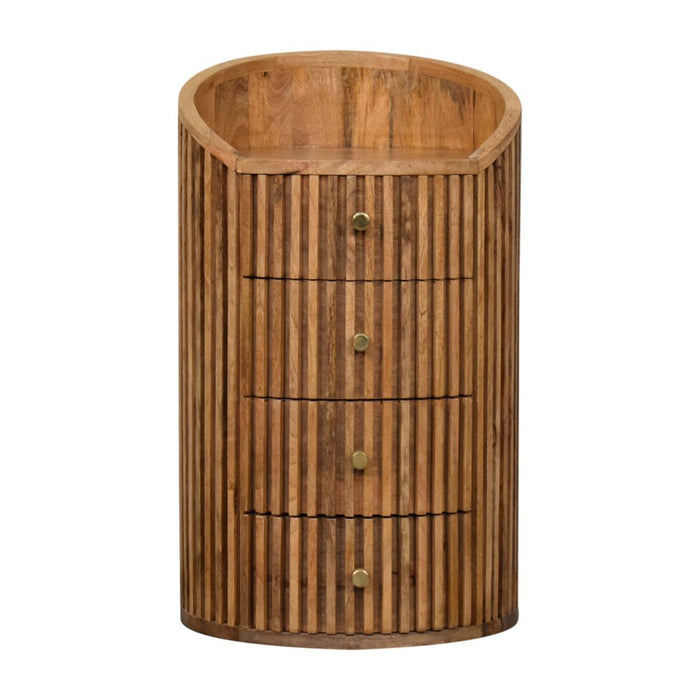 Solid Wood Soba Bedside, 4 drawer