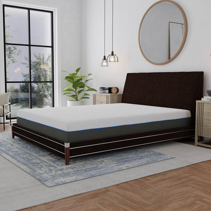 12' Lavender Firm Gel Memory Foam Mattress with Edge Support and Air Grid Queen
