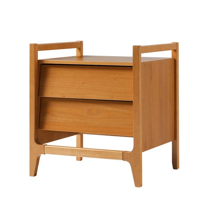 Enchantala Angle Face Solid Wood Nightstand by Walker Edison