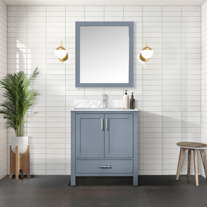 Dark Grey Bath Vanity 30 in. W x 22 in. D, and 28 in. Mirror