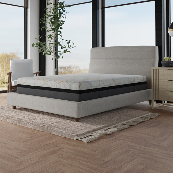 14' Hybrid Copper Gel Cooling Memory Foam Mattress with Edge Support and Air Ridge Foam Full