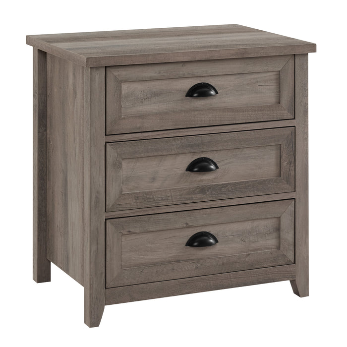 Framed 3-Drawer Nightstand with Cup Handles by Walker Edison