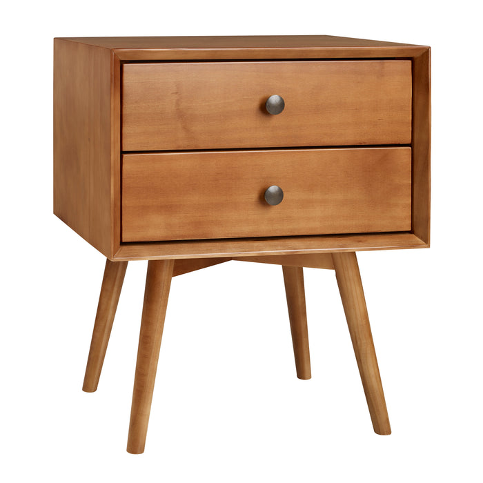 Radiantify Double-Drawer Solid Wood Nightstand by Walker Edison