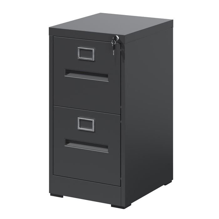 2 Drawer File Cabinet with Lock Metal Vertical File Cabinet Office Home, A4 Legal/Letter Size Narrow File Cabinet Locked, Assembly Required