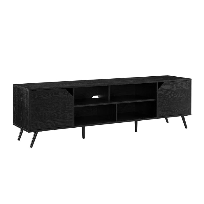 Kinesthetic TV Stand with 2 Doors and 4 Open Cubbies by Walker Edison