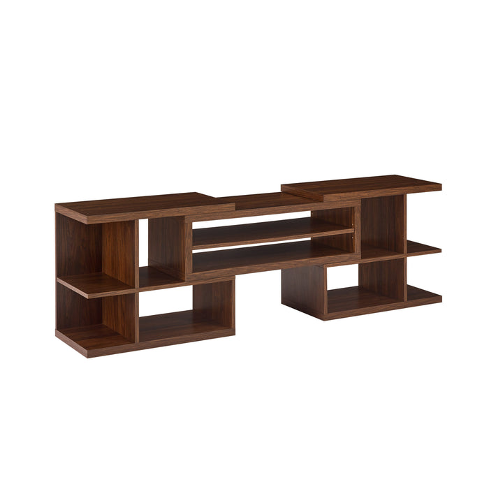 Contemporary Adjustable TV Stand for TVs up to 82” – Dark Walnut