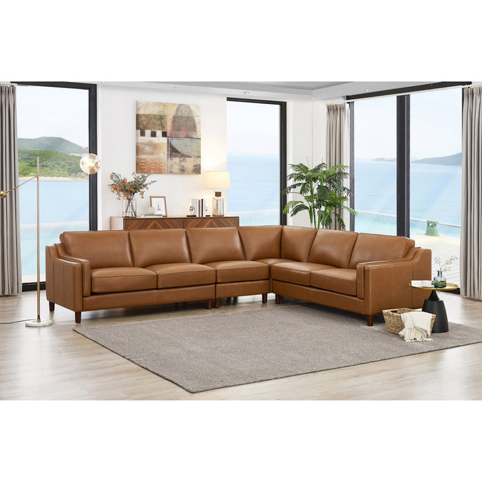 Bella Leather L-Shape Sectional