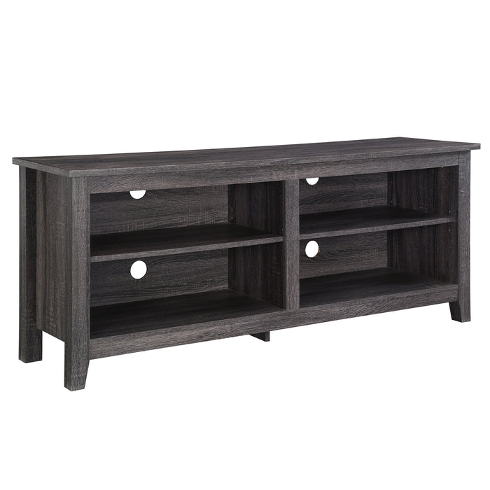 Classic Open-Storage TV Stand for TVs up to 65 - Charcoal