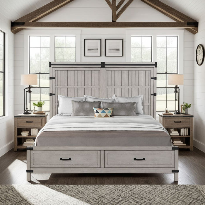 Bridgevine Home Alexandria Queen Storage Bed, Mountain Mist Finish