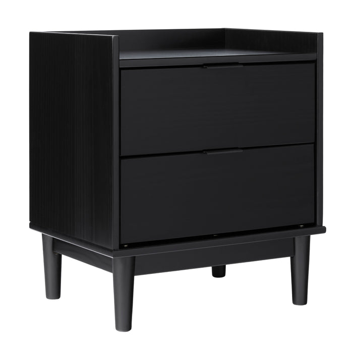 Illuminated Solid Wood Nightstand with 2 Drawers by Walker Edison