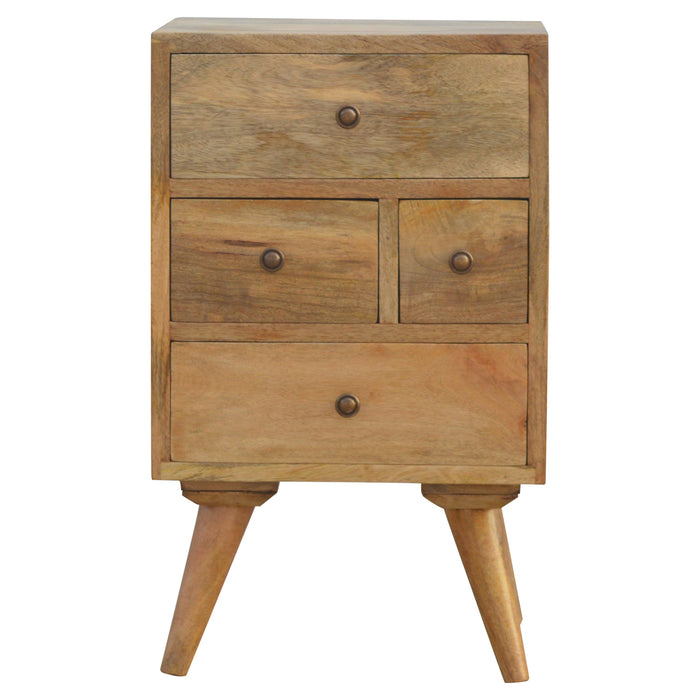 Solid Wood Nordic Style 4 Drawer Multi nightstand